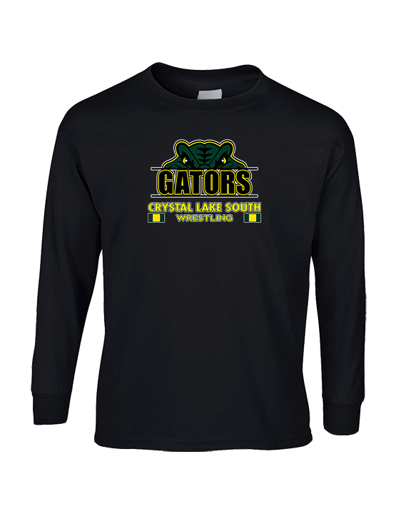 Crystal Lake South HS Wrestling Stacked - Cotton Longsleeve