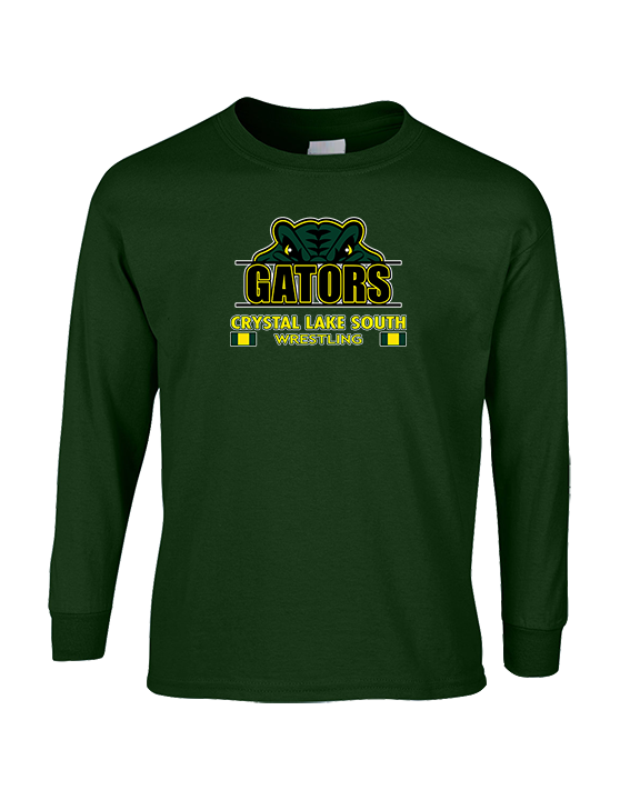 Crystal Lake South HS Wrestling Stacked - Cotton Longsleeve