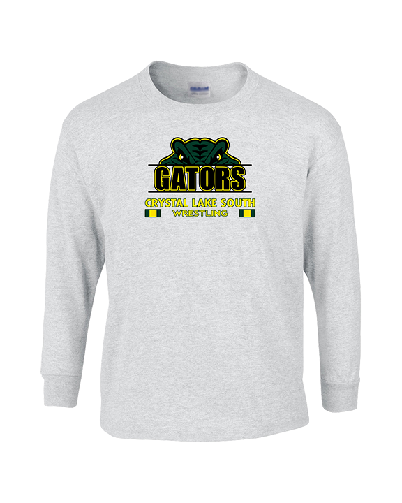 Crystal Lake South HS Wrestling Stacked - Cotton Longsleeve