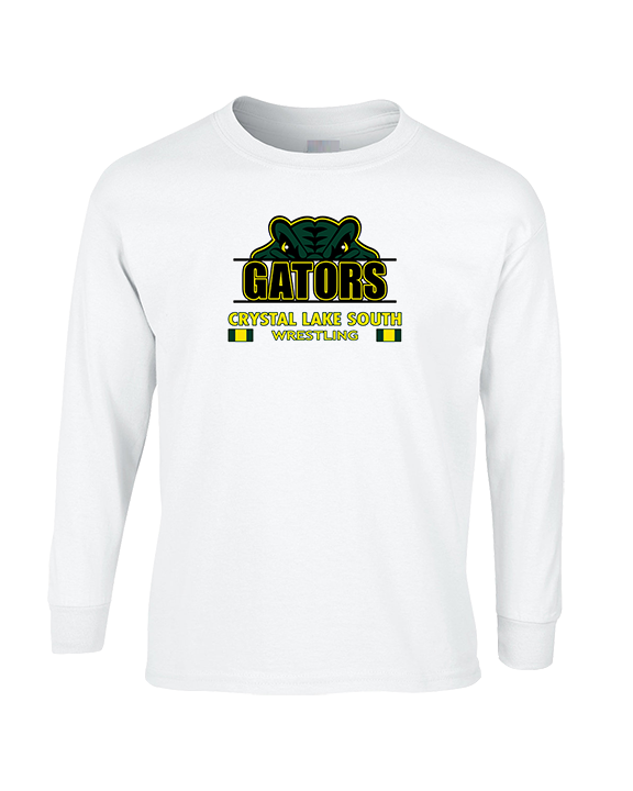 Crystal Lake South HS Wrestling Stacked - Cotton Longsleeve
