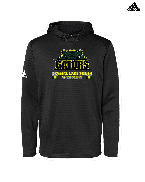 Crystal Lake South HS Wrestling Stacked - Mens Adidas Hoodie