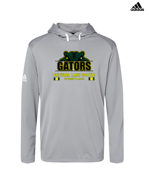 Crystal Lake South HS Wrestling Stacked - Mens Adidas Hoodie