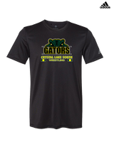 Crystal Lake South HS Wrestling Stacked - Mens Adidas Performance Shirt
