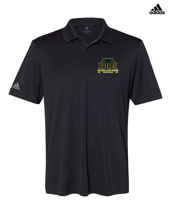 Crystal Lake South HS Wrestling Stacked - Mens Adidas Polo