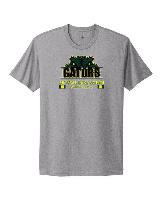 Crystal Lake South HS Wrestling Stacked - Mens Select Cotton T-Shirt