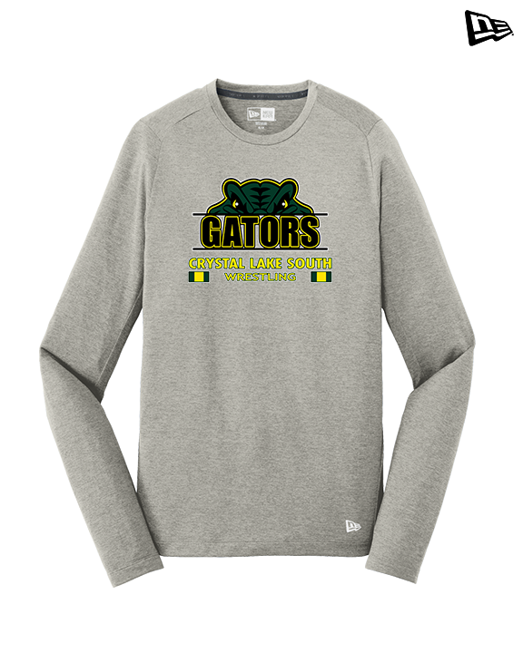 Crystal Lake South HS Wrestling Stacked - New Era Performance Long Sleeve