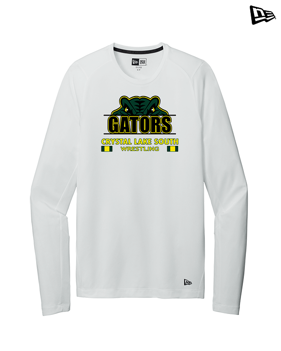 Crystal Lake South HS Wrestling Stacked - New Era Performance Long Sleeve