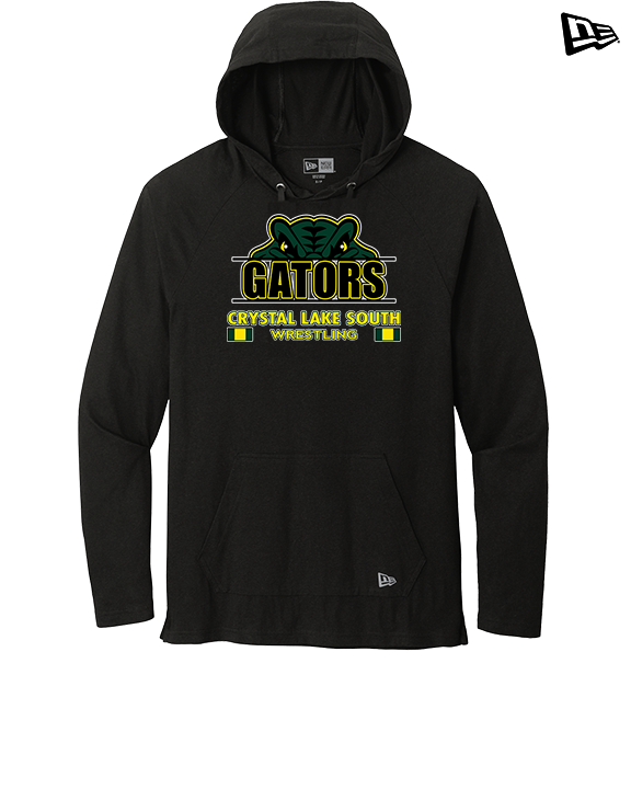 Crystal Lake South HS Wrestling Stacked - New Era Tri-Blend Hoodie