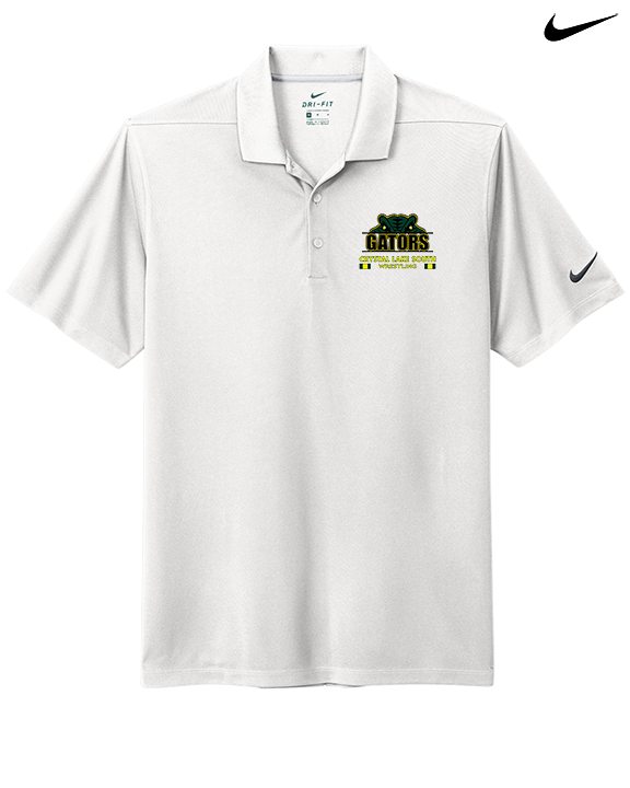 Crystal Lake South HS Wrestling Stacked - Nike Polo
