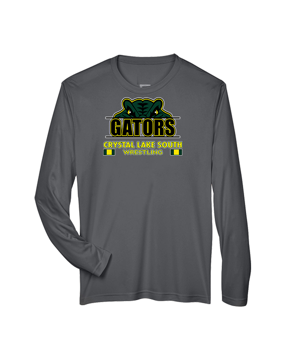 Crystal Lake South HS Wrestling Stacked - Performance Longsleeve