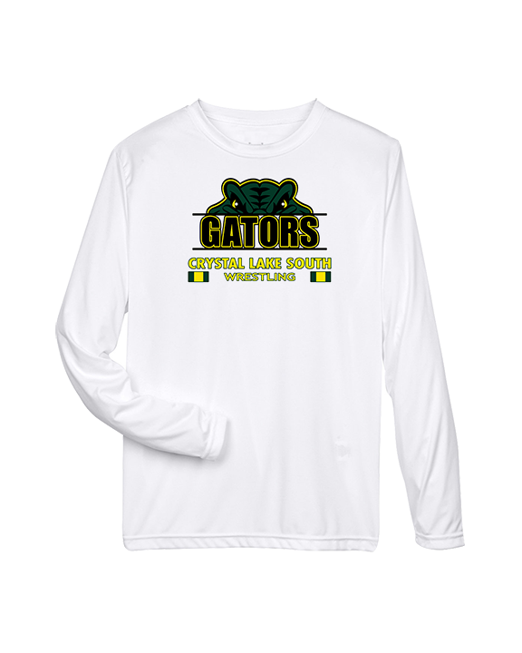 Crystal Lake South HS Wrestling Stacked - Performance Longsleeve