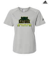 Crystal Lake South HS Wrestling Stacked - Womens Adidas Performance Shirt