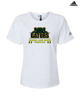 Crystal Lake South HS Wrestling Stacked - Womens Adidas Performance Shirt