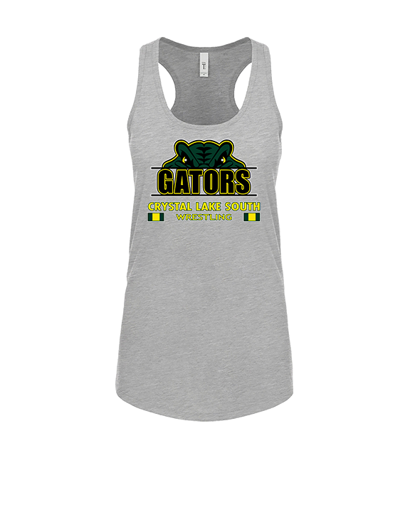 Crystal Lake South HS Wrestling Stacked - Womens Tank Top