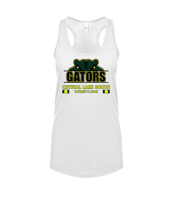 Crystal Lake South HS Wrestling Stacked - Womens Tank Top