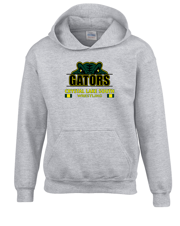Crystal Lake South HS Wrestling Stacked - Youth Hoodie