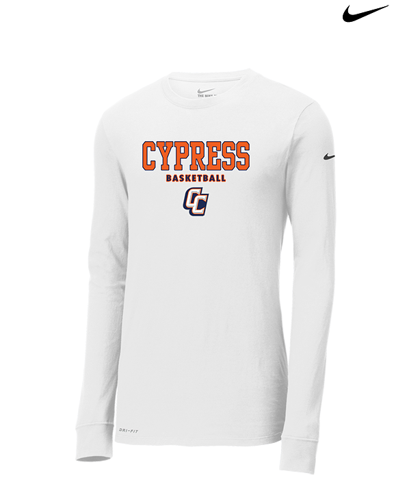 Cypress HS Boys Basketball Block - Mens Nike Longsleeve