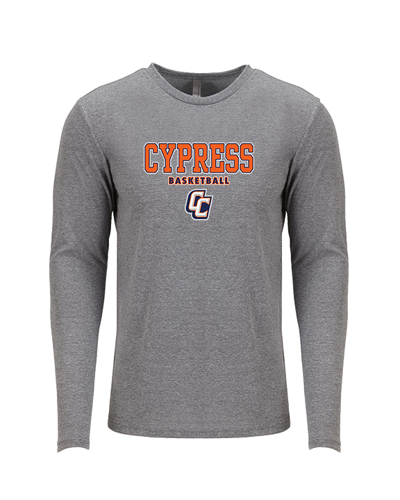 Cypress HS Boys Basketball Block - Tri-Blend Long Sleeve
