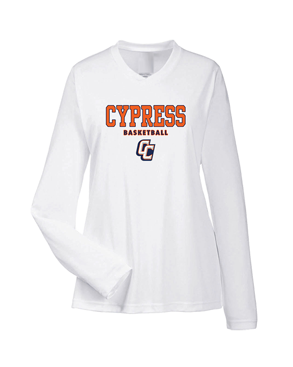 Cypress HS Boys Basketball Block - Womens Performance Longsleeve