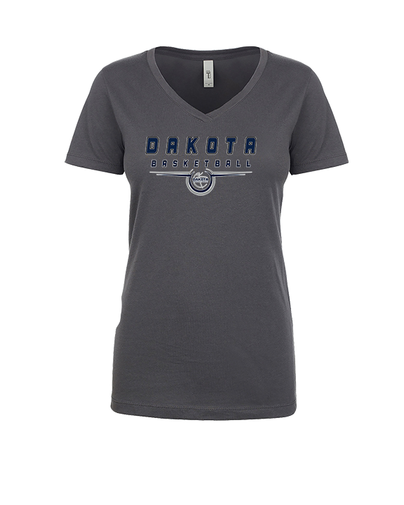 Dakota HS Boys Basketball Design - Womens Vneck
