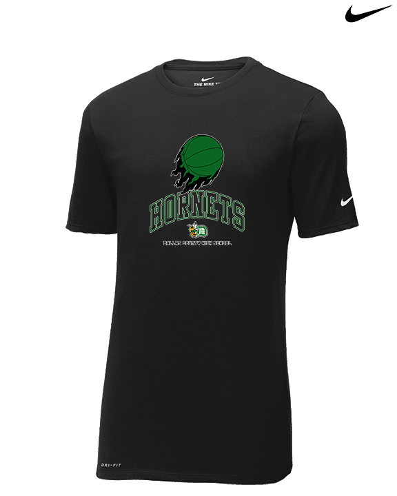 Dallas County HS Girls Basketball On Fire - Mens Nike Cotton Poly Tee