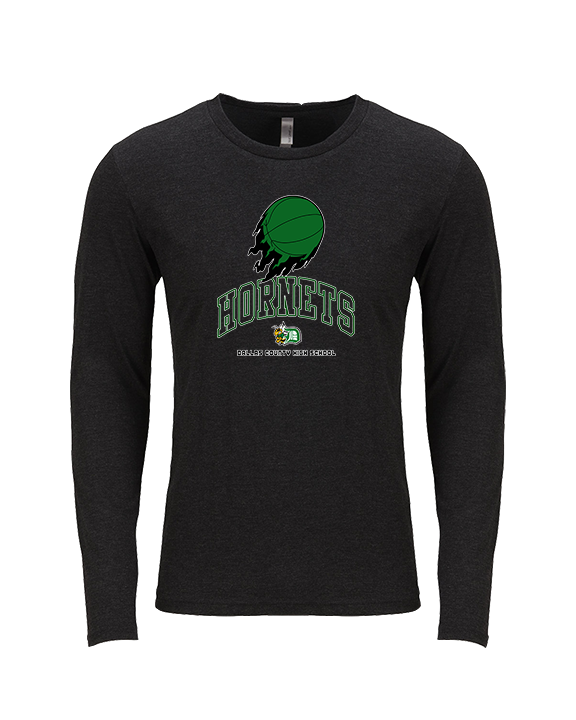 Dallas County HS Girls Basketball On Fire - Tri-Blend Long Sleeve