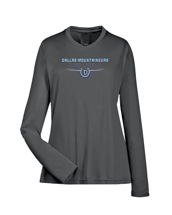 Dallas Mountaineers HS Football Design - Womens Performance Longsleeve