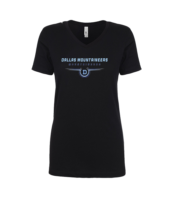 Dallas Mountaineers HS Football Design - Womens V-Neck