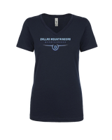 Dallas Mountaineers HS Football Design - Womens V-Neck