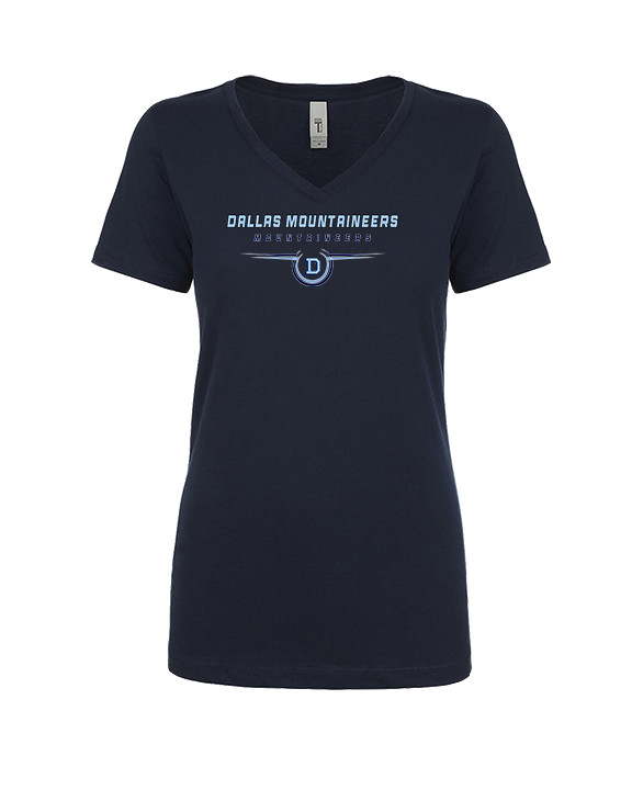 Dallas Mountaineers HS Football Design - Womens V-Neck