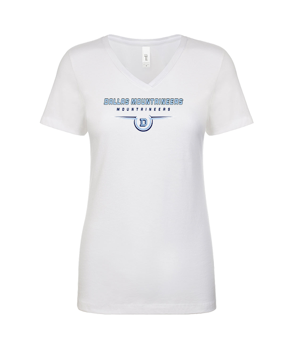 Dallas Mountaineers HS Football Design - Womens V-Neck