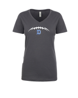 Dallas Mountaineers HS Football Laces - Womens Vneck