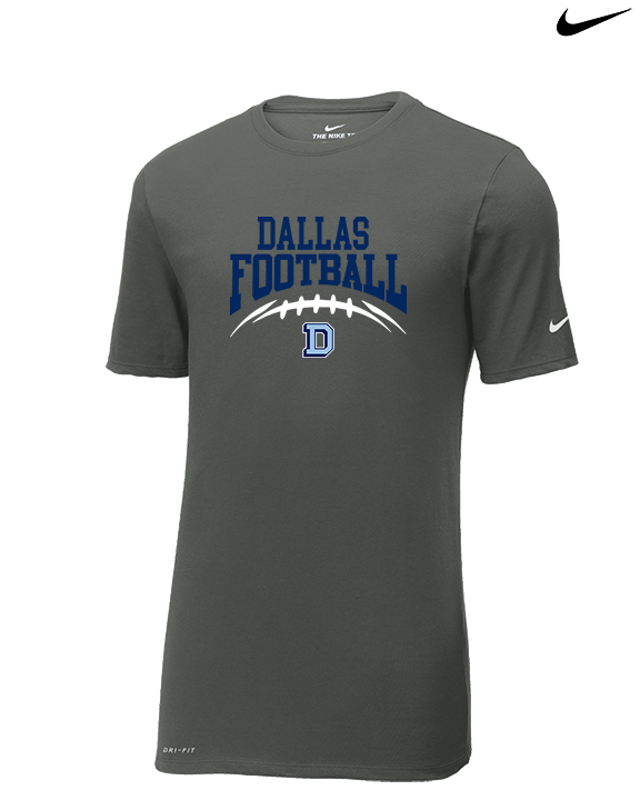 Dallas Mountaineers HS Football School Football - Mens Nike Cotton Poly Tee