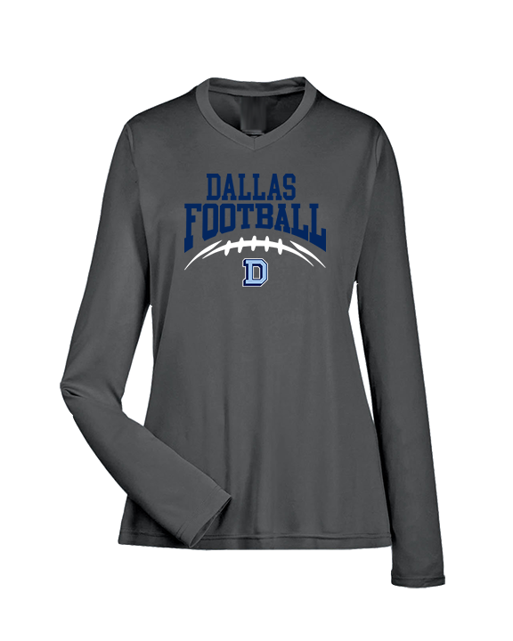 Dallas Mountaineers HS Football School Football - Womens Performance Longsleeve