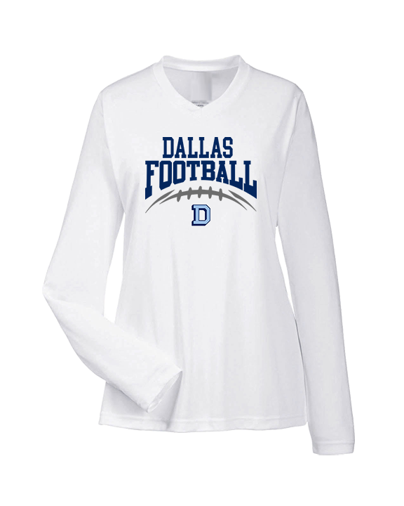 Dallas Mountaineers HS Football School Football - Womens Performance Longsleeve
