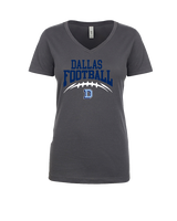 Dallas Mountaineers HS Football School Football - Womens Vneck