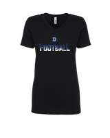 Dallas Mountaineers HS Football Splatter - Womens Vneck