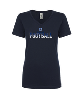 Dallas Mountaineers HS Football Splatter - Womens Vneck