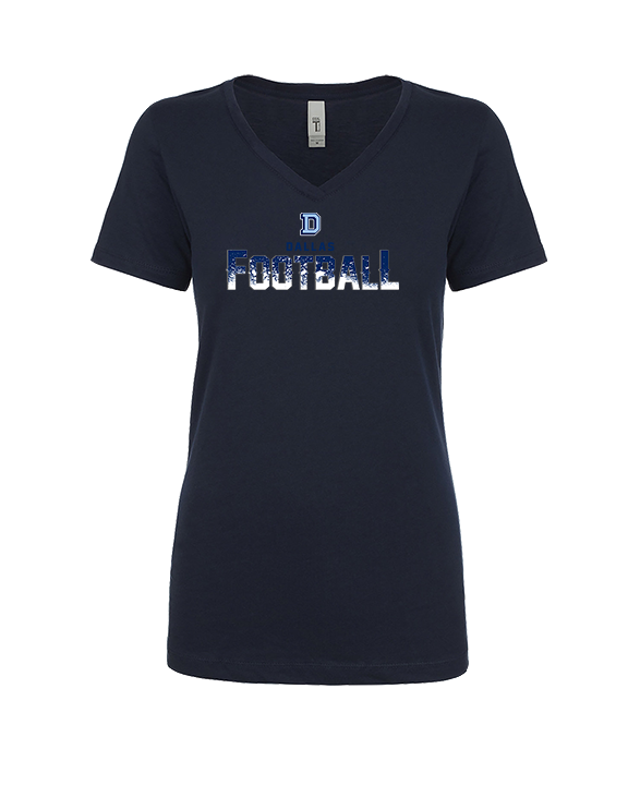 Dallas Mountaineers HS Football Splatter - Womens Vneck