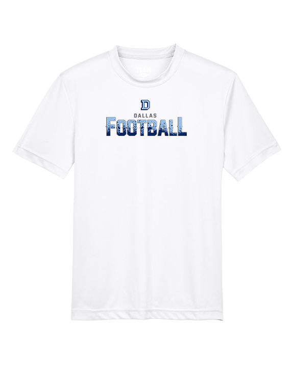 Dallas Mountaineers HS Football Splatter - Youth Performance Shirt