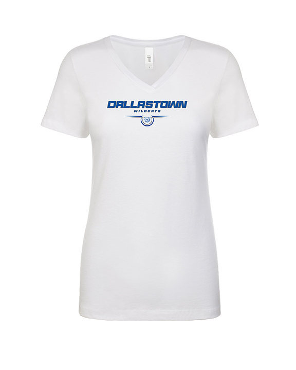 Dallastown HS Football Design - Womens V-Neck