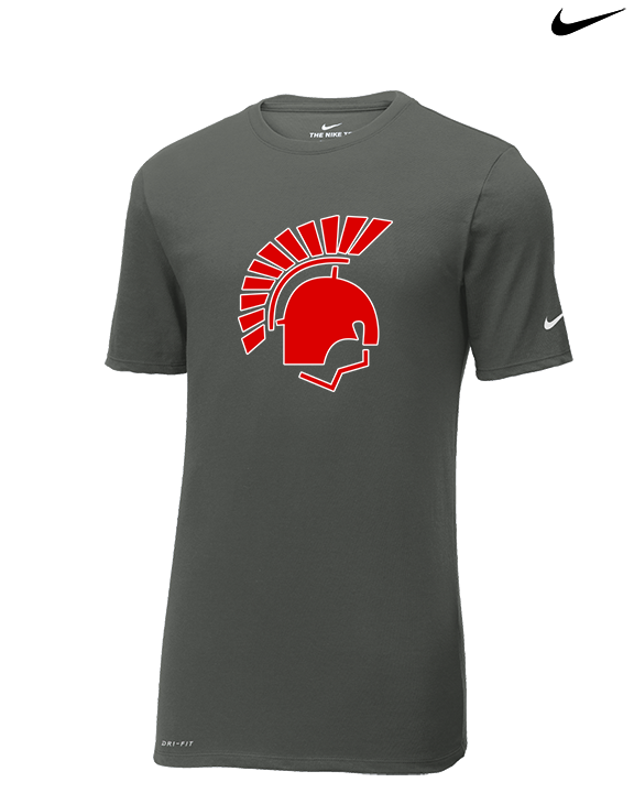 Deerfield HS Track & Field Logo Helmet - Mens Nike Cotton Poly Tee