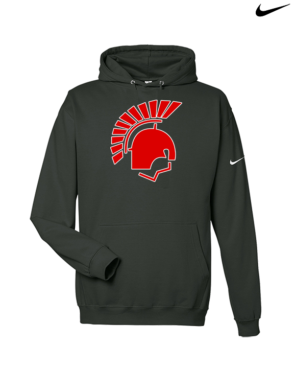 Deerfield HS Track & Field Logo Helmet - Nike Club Fleece Hoodie