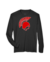 Deerfield HS Track & Field Logo Helmet - Performance Longsleeve