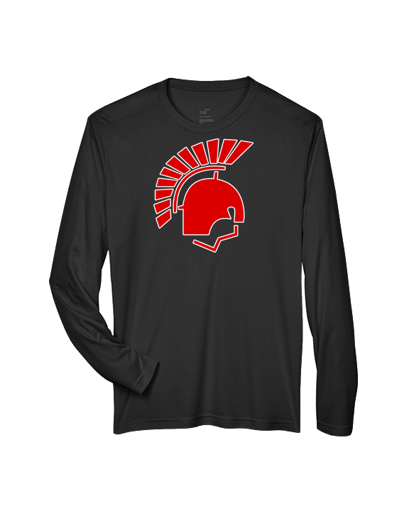 Deerfield HS Track & Field Logo Helmet - Performance Longsleeve