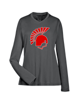 Deerfield HS Track & Field Logo Helmet - Womens Performance Longsleeve