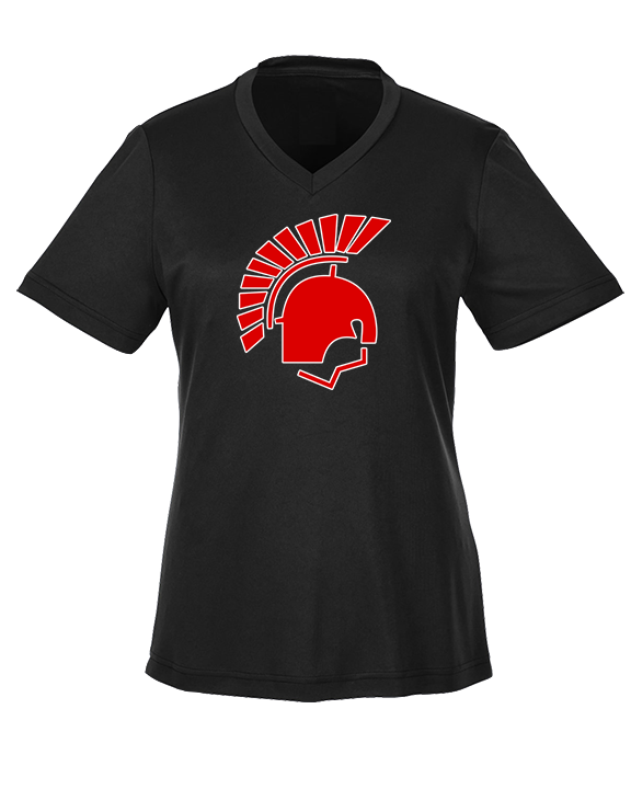 Deerfield HS Track & Field Logo Helmet - Womens Performance Shirt