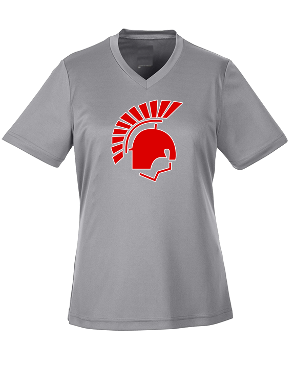 Deerfield HS Track & Field Logo Helmet - Womens Performance Shirt