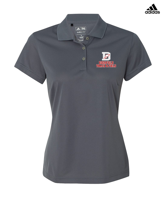 Deerfield HS Track and Field Logo Gray - Adidas Womens Polo