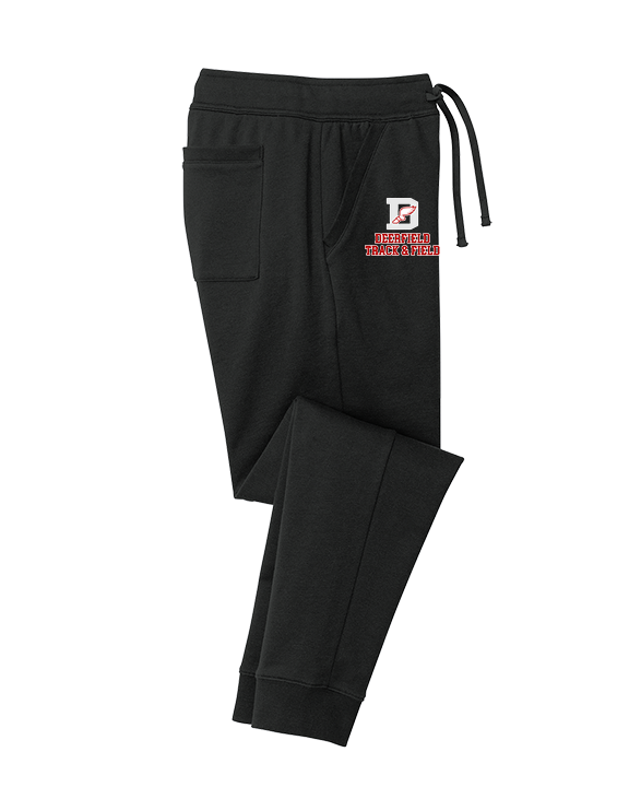 Deerfield HS Track and Field Logo Gray - Cotton Joggers